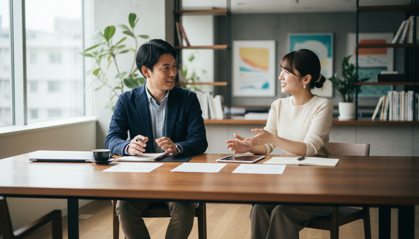行政書士との相談風景