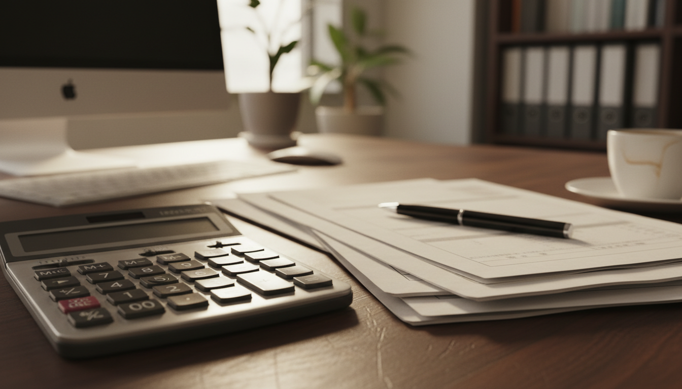 見積書と計算機