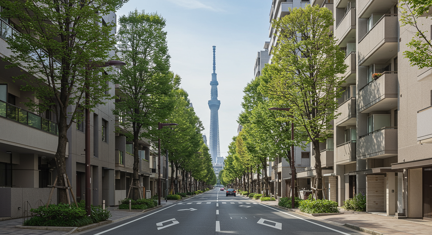 芝大門エリアの街並みと高級マンション