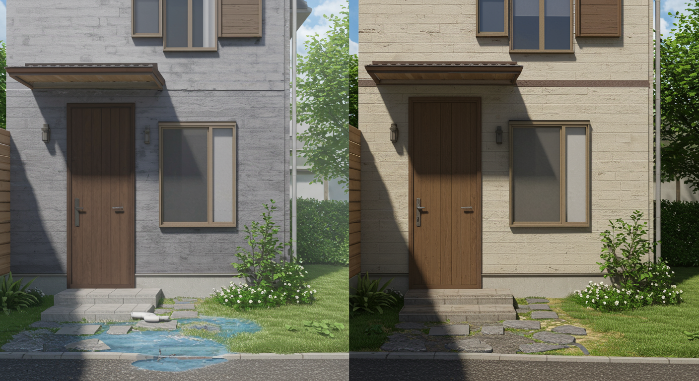 外構工事の失敗を防ぐための対策イメージ