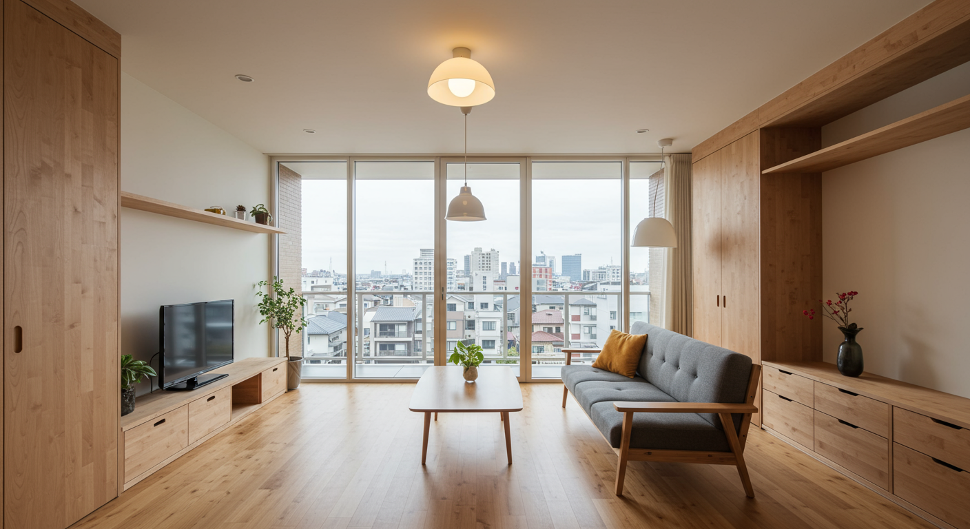 港区のファミリー向けマンションの室内