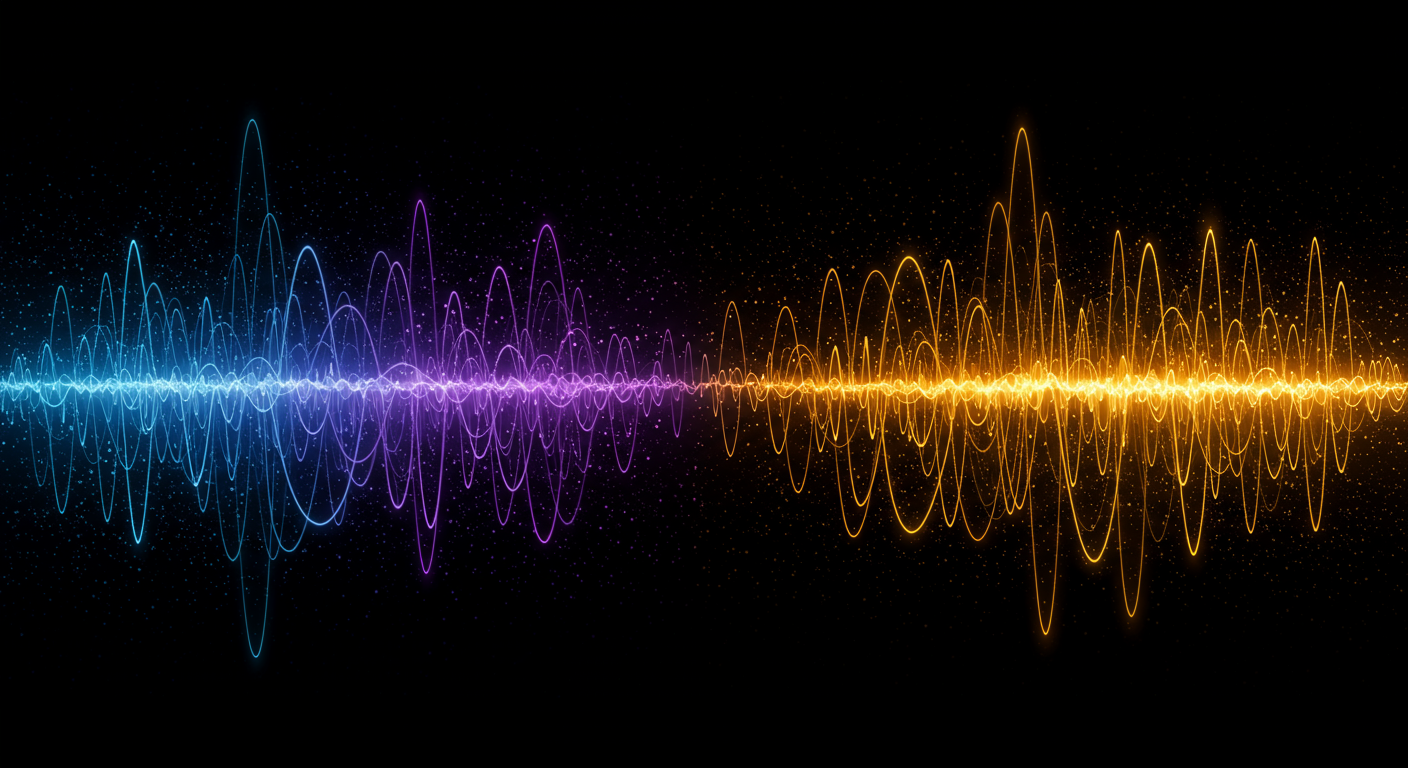 音楽と脳波の同期を表す視覚的イメージ