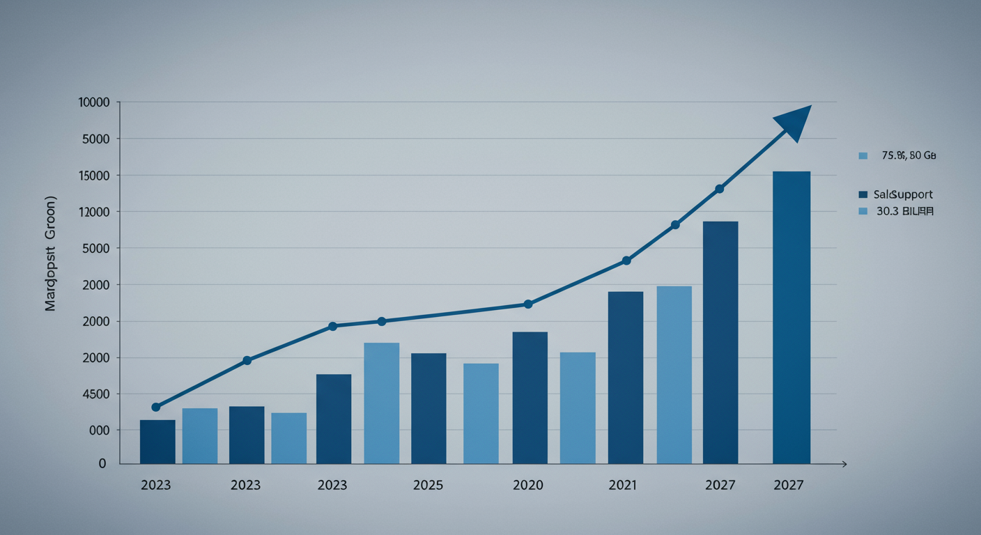 営業支援サービス市場の成長グラフ