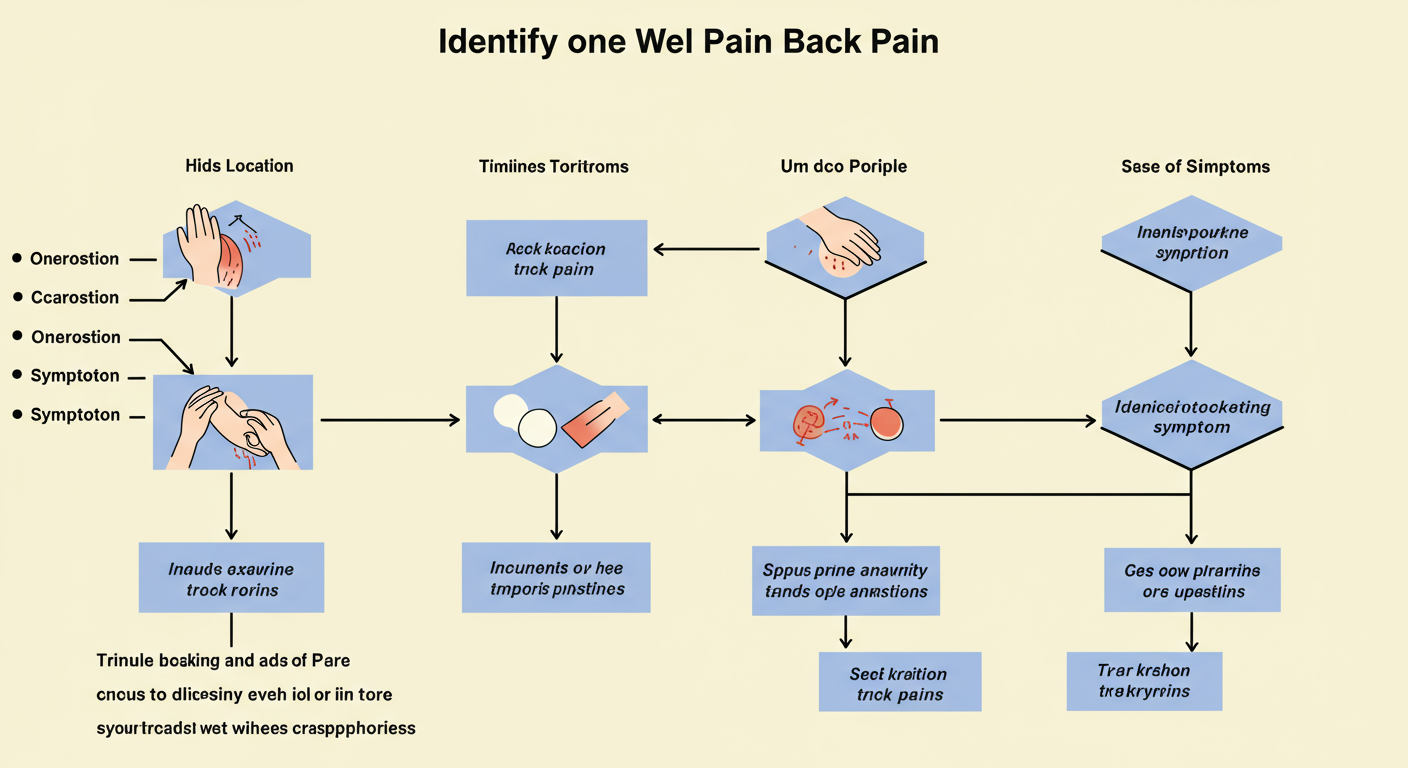 腰痛の種類を見分けるためのチェックポイント図