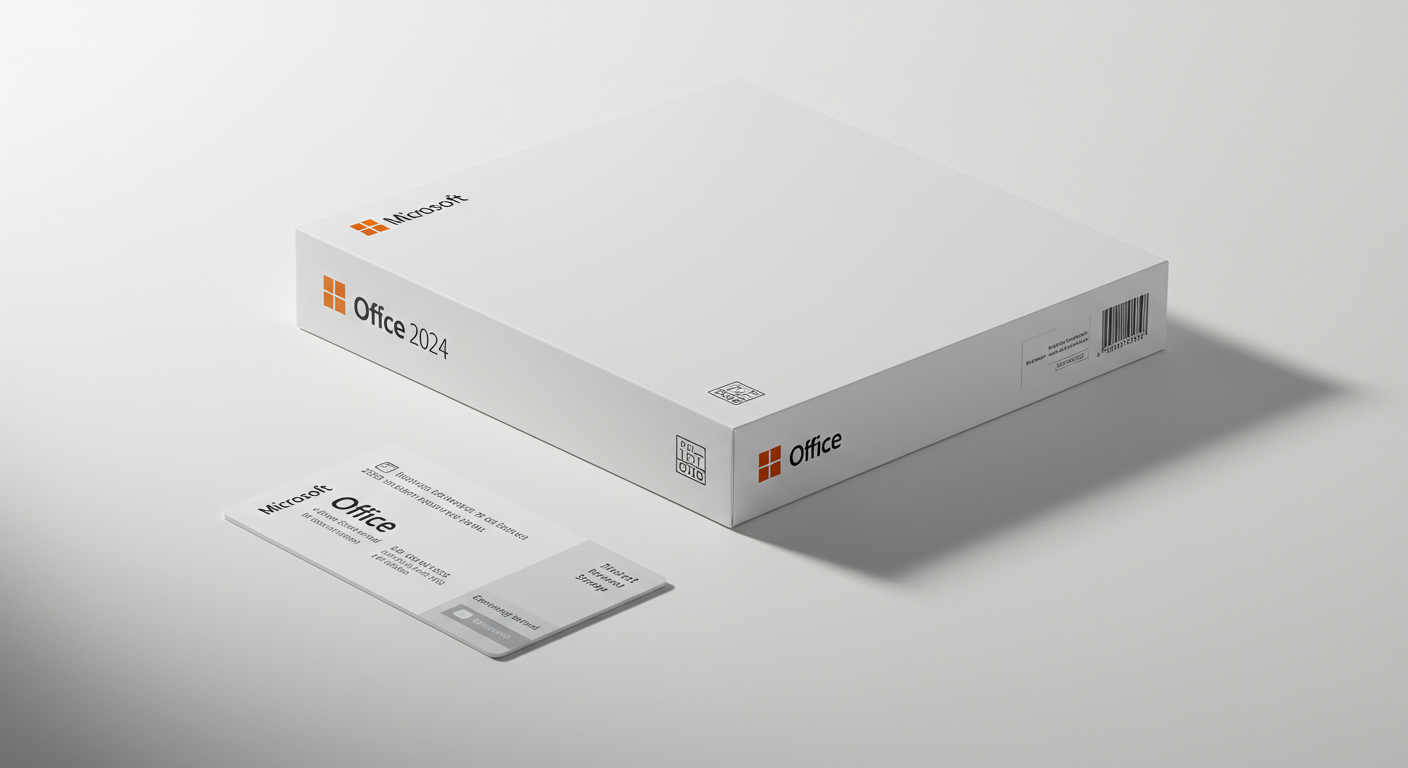 Office 2024永続ライセンスのパッケージとライセンスカード