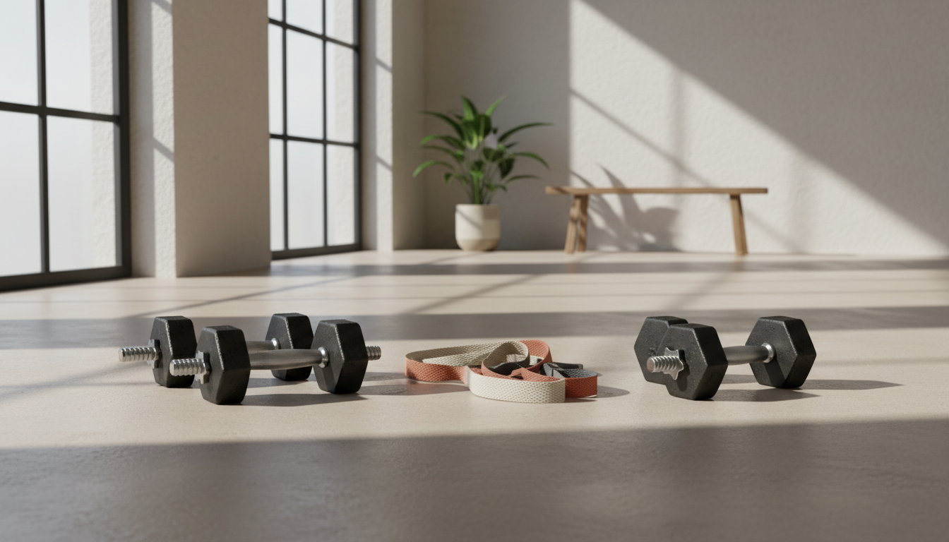 トレーニング器具と運動プログラム設計のイメージ