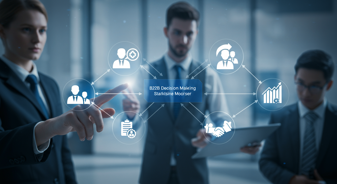 複雑なBtoB営業の意思決定プロセスを表す図