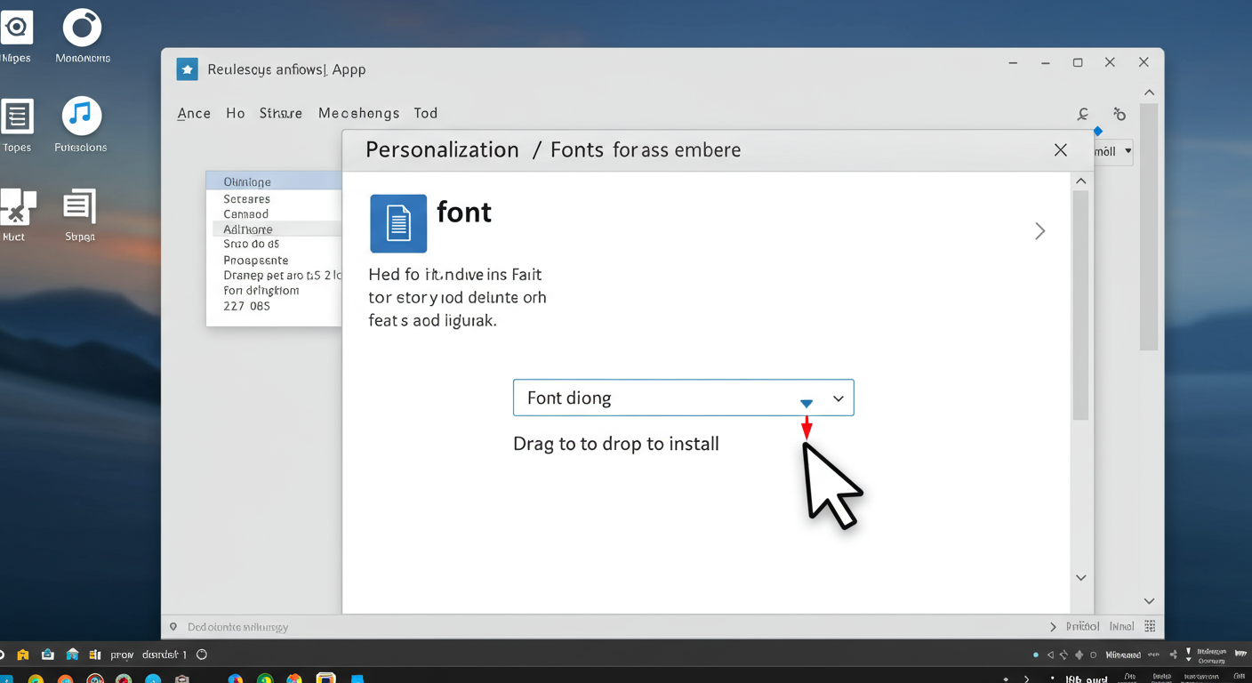 Windows 11の設定アプリからフォントを追加する手順