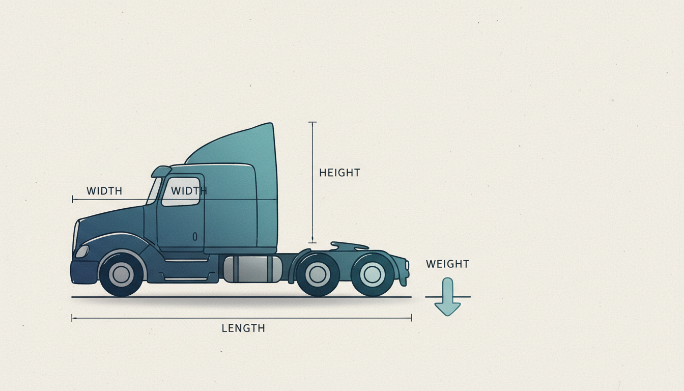 特殊車両の一般的制限値を示す図解