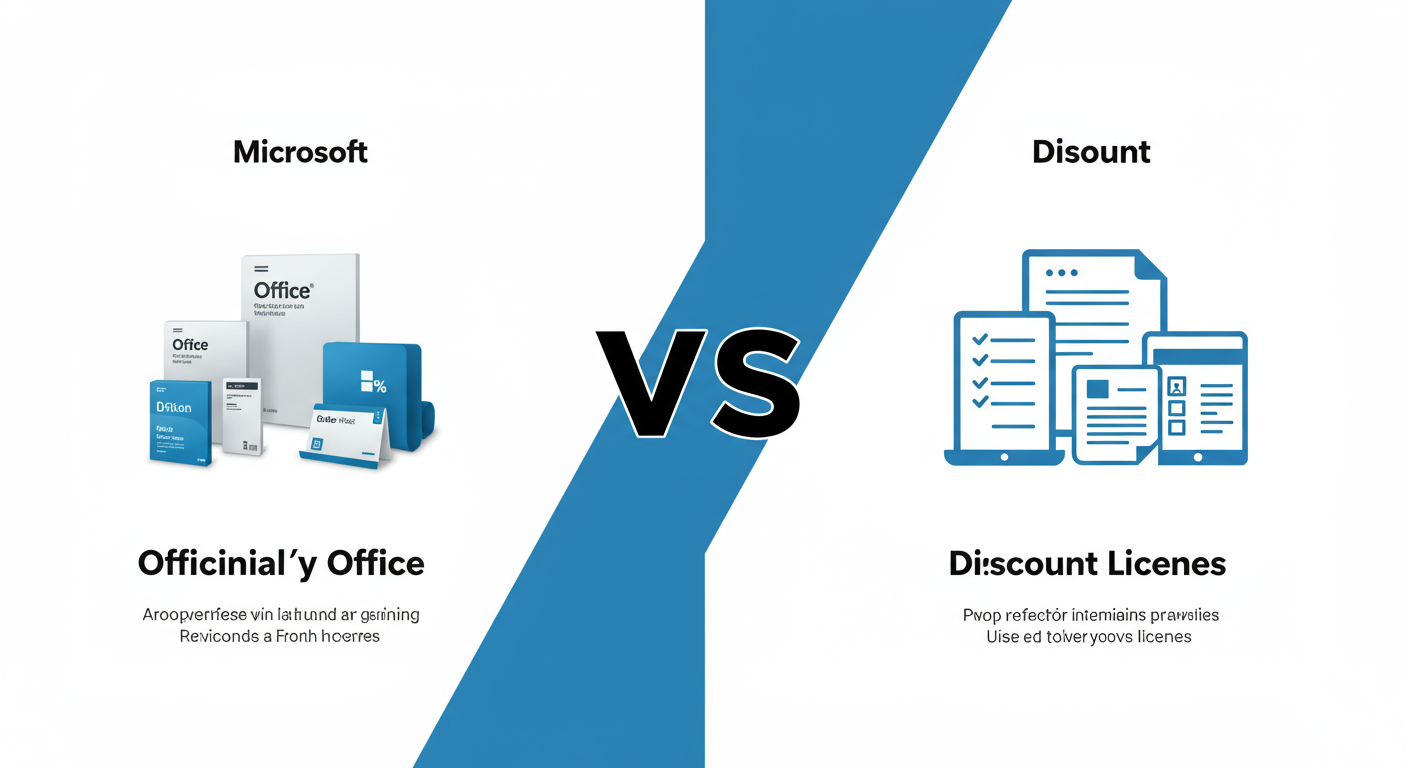 格安Officeライセンスと公式版の価格比較グラフ