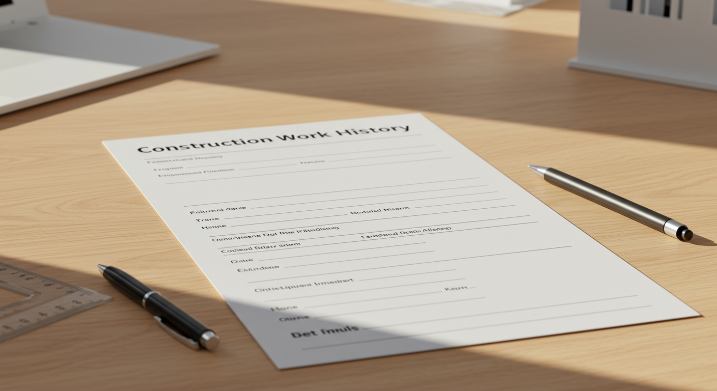 工事経歴書の様式と基本的な記入例