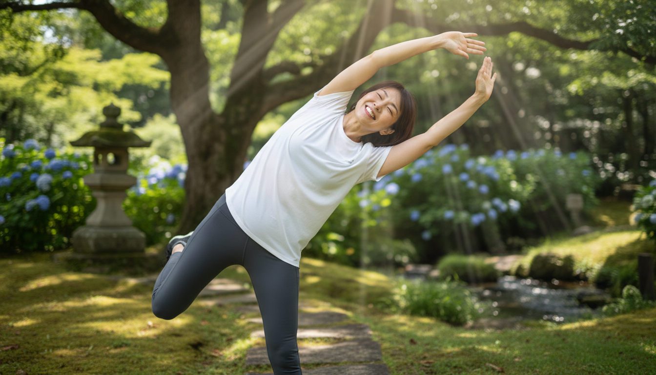 運動でリフレッシュする30代の人