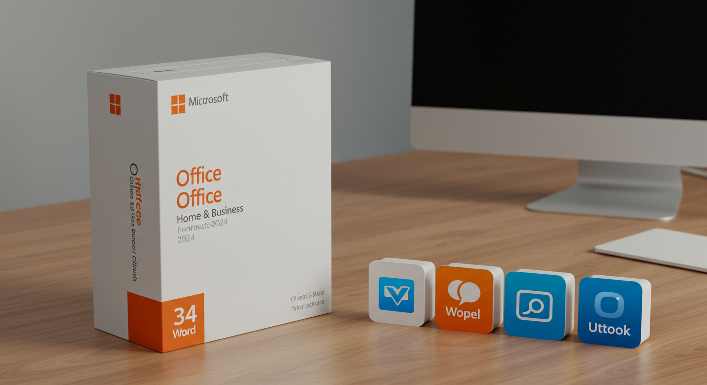 Office Home Business 2024のパッケージとアプリケーションアイコン
