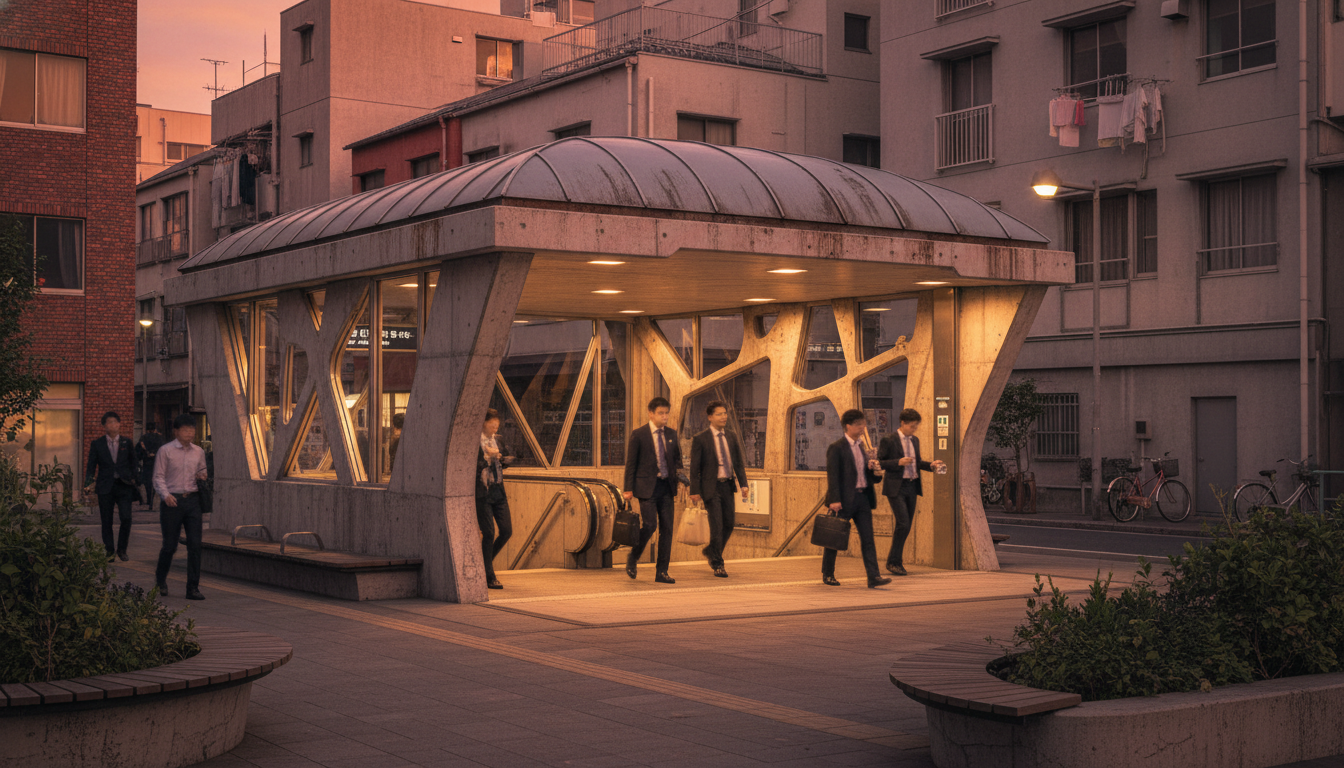 明石町から利用できる地下鉄駅の入口