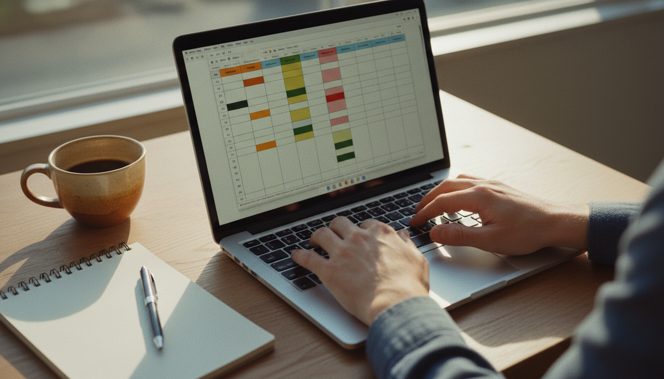 Excelデータ入力作業の様子