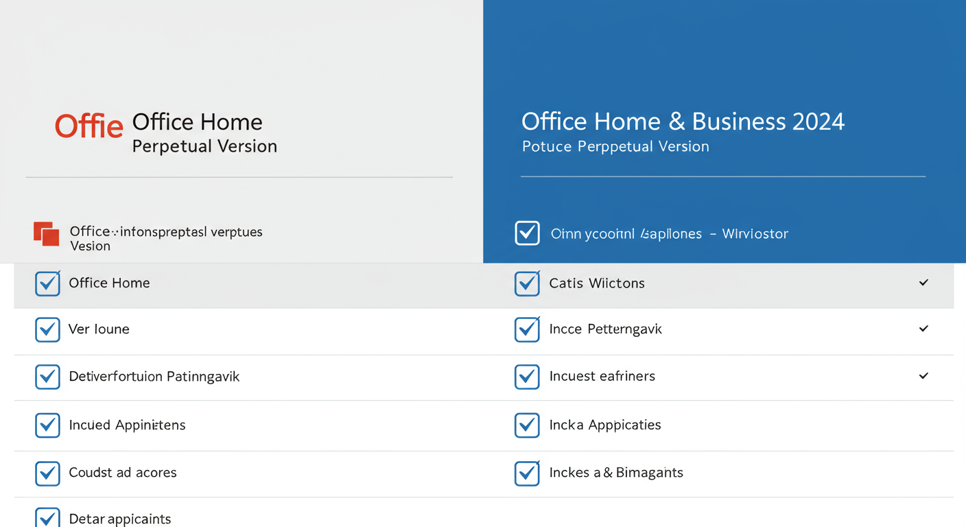 Office 2024永続版の2種類のエディション比較表