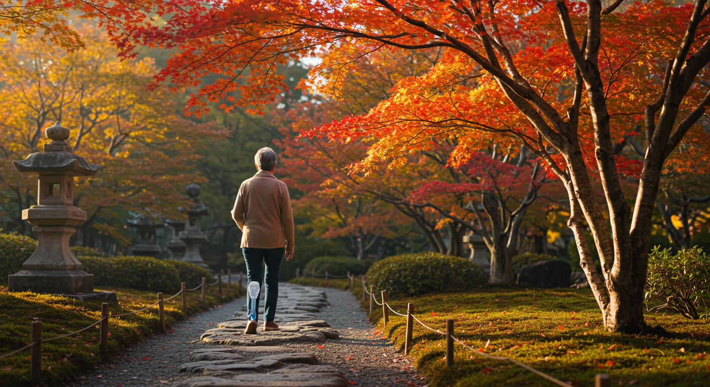 人工膝関節置換術後の活動的な生活の様子