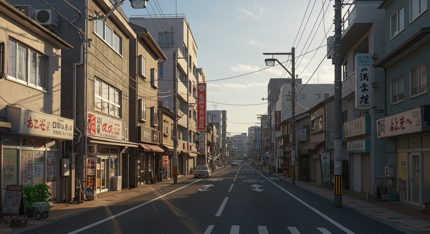 伊勢崎市の街並みと行政書士事務所のアクセス
