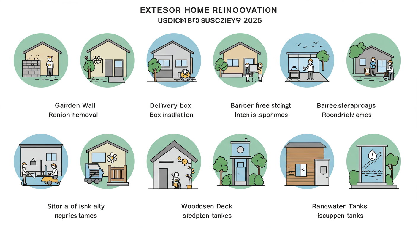 エクステリア補助金の種類と概要を示す図表