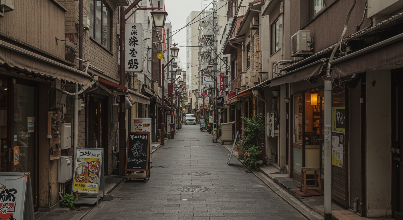 麻布十番商店街の風景