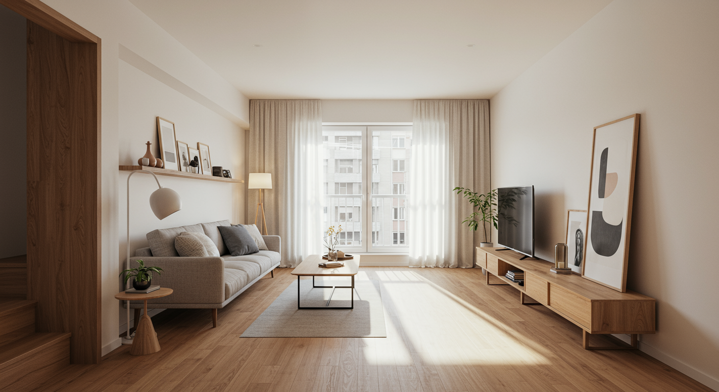 リノベーションされた麻布十番のマンション内装