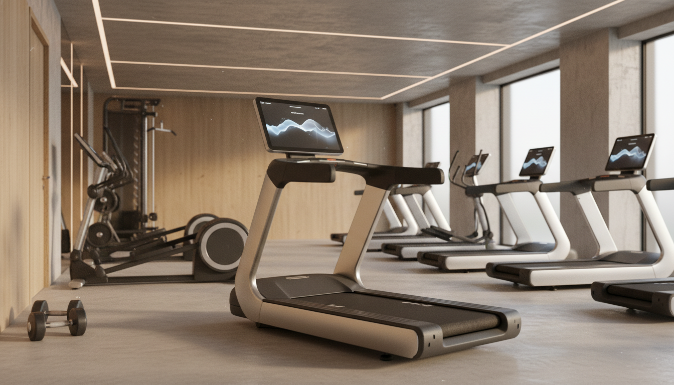 AIマシンでパーソナルトレーニングを受ける女性