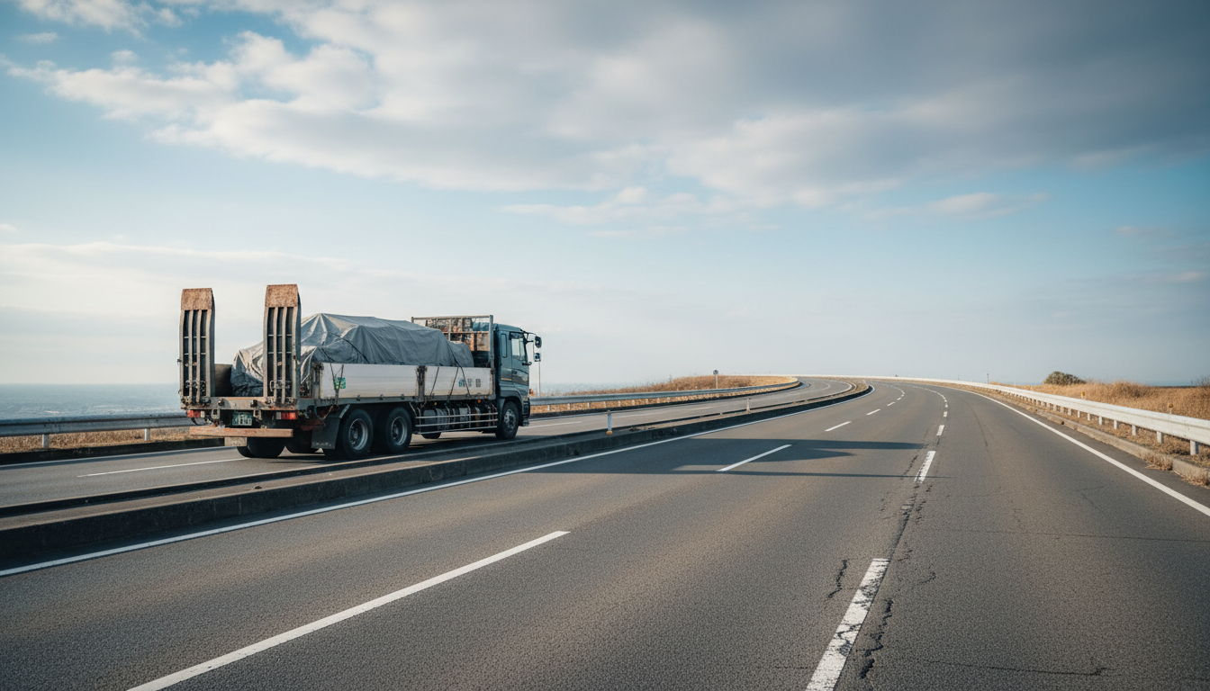 特殊車両通行許可制度の概要と一般的制限値の説明図