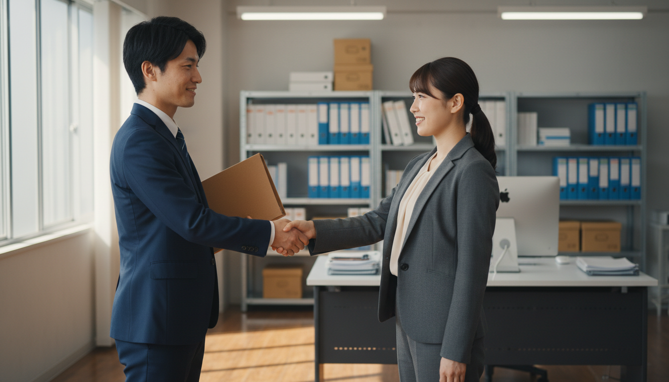 特殊車両通行許可証を持つ運送事業者と荷主の信頼関係イメージ