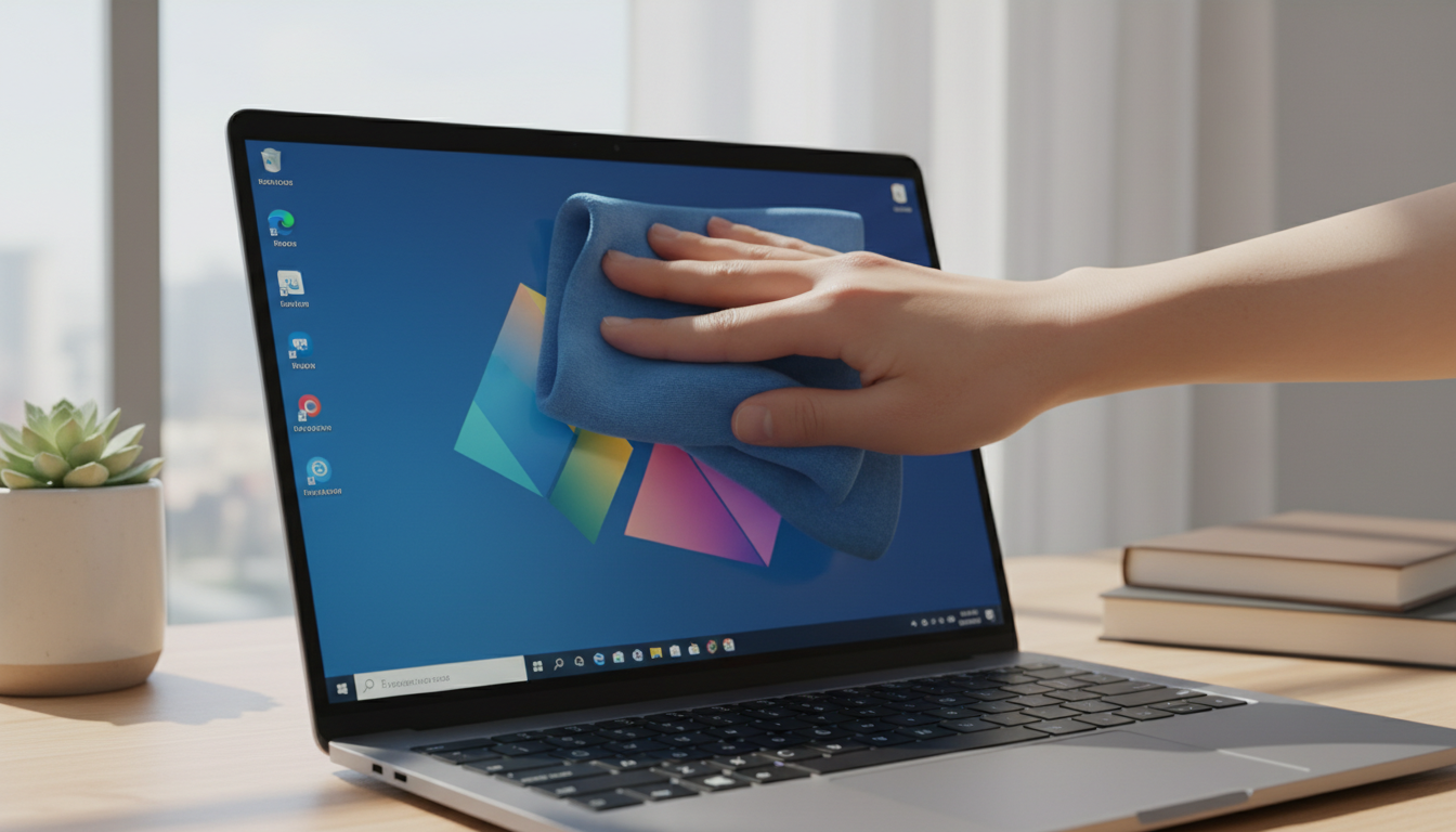 タッチスクリーン感度調整とクリーニング作業