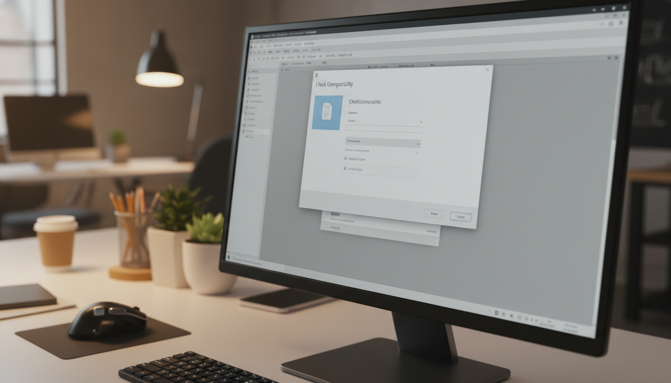 Office互換性チェック ダイアログボックス 確認方法