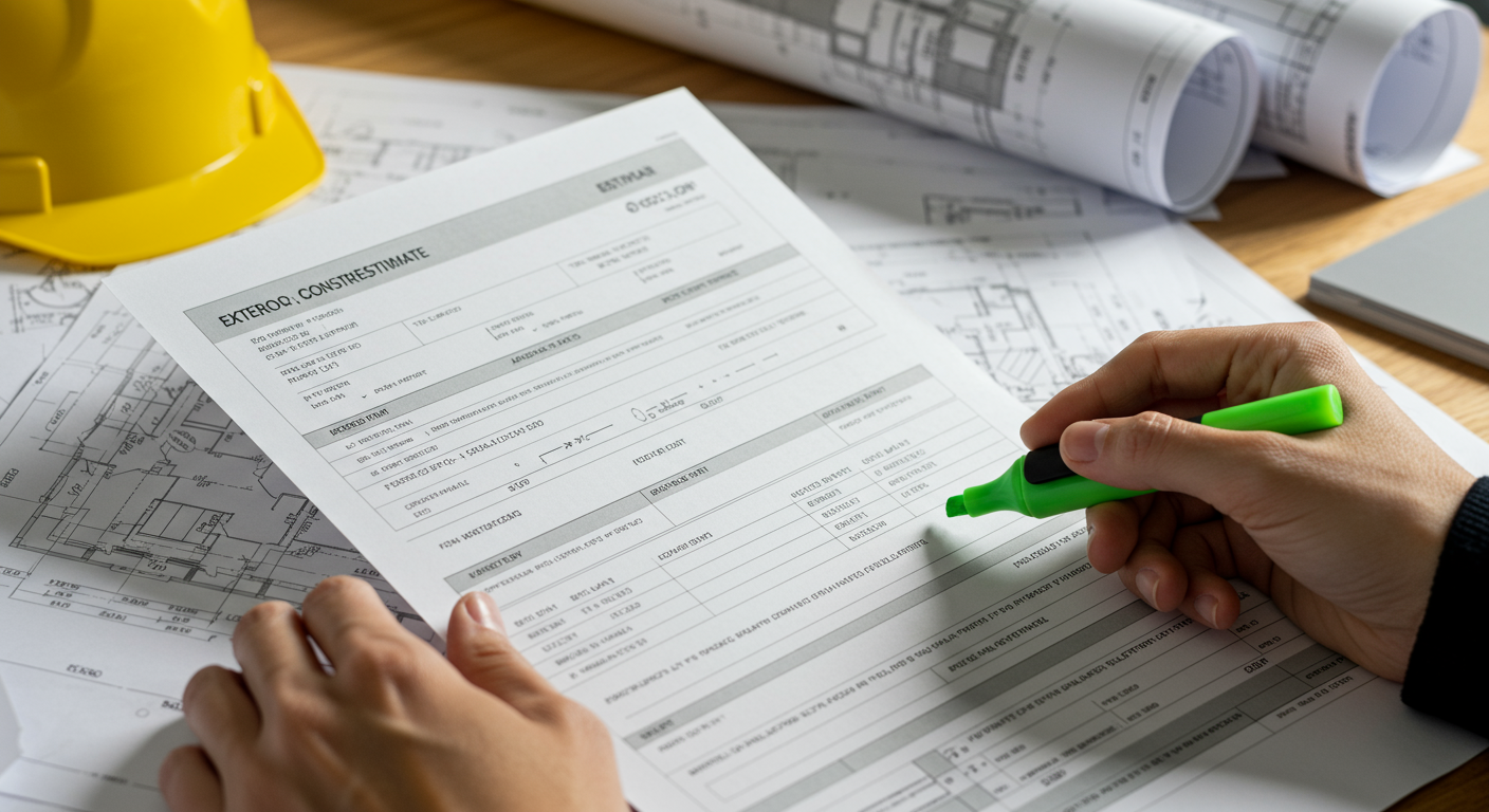 詳細な外構工事の見積書