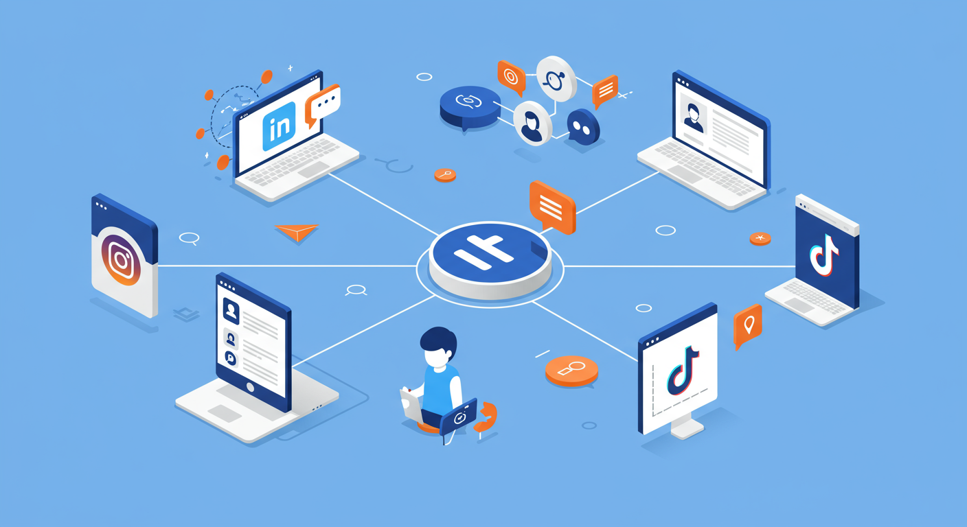 SNS採用代行サービスの概念図