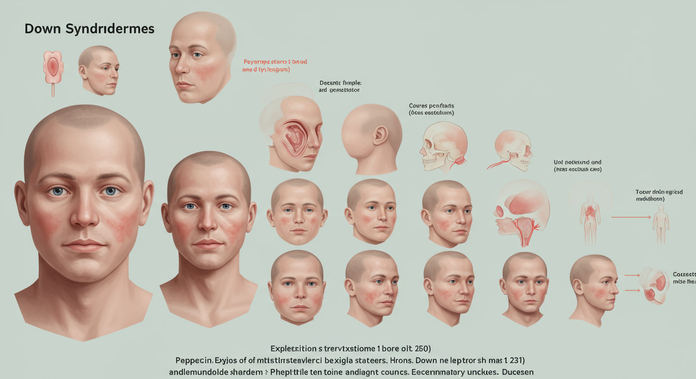 ダウン症の特徴と個人差を示す図解