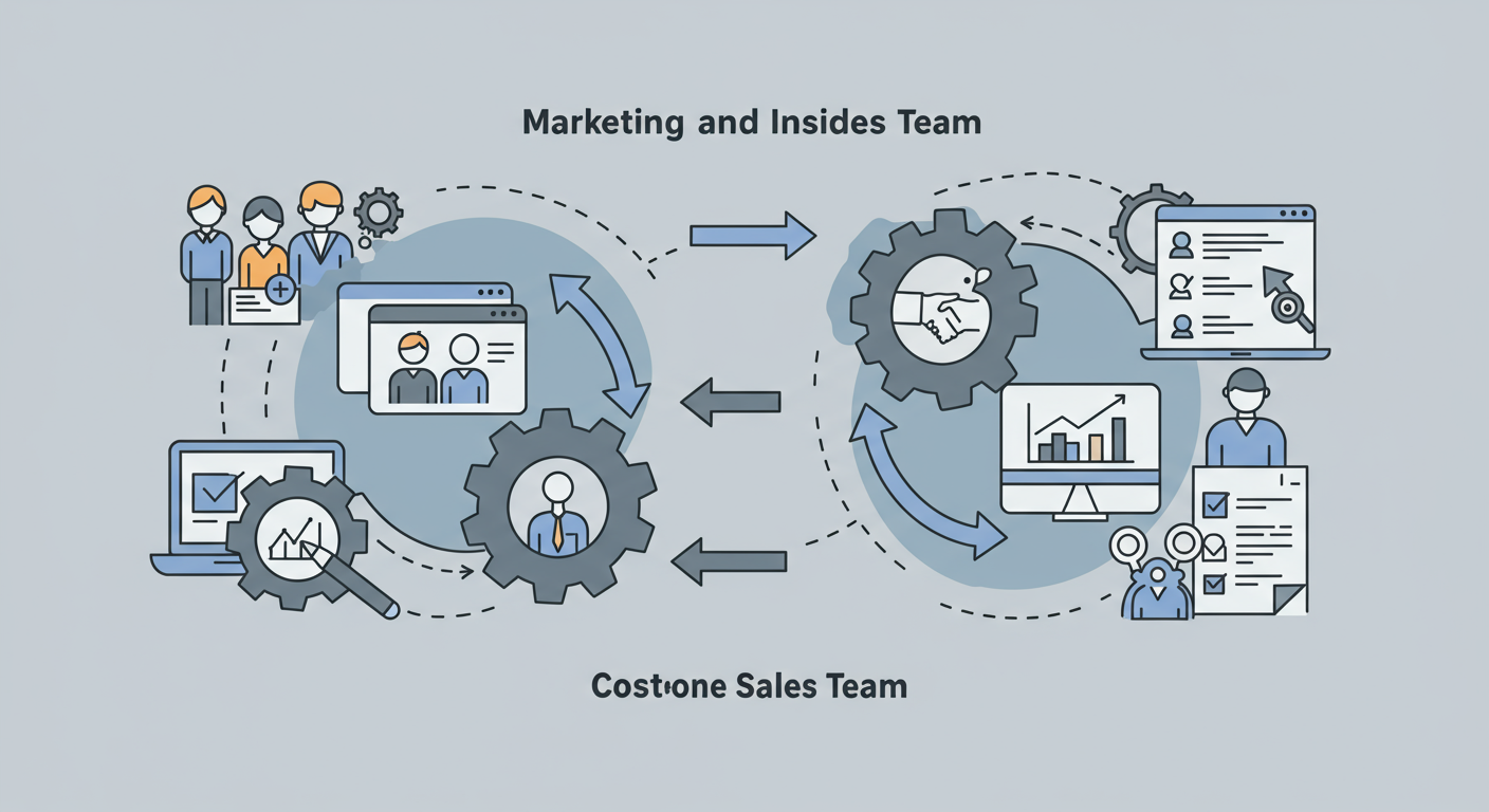 マーケティングとインサイドセールスの連携図