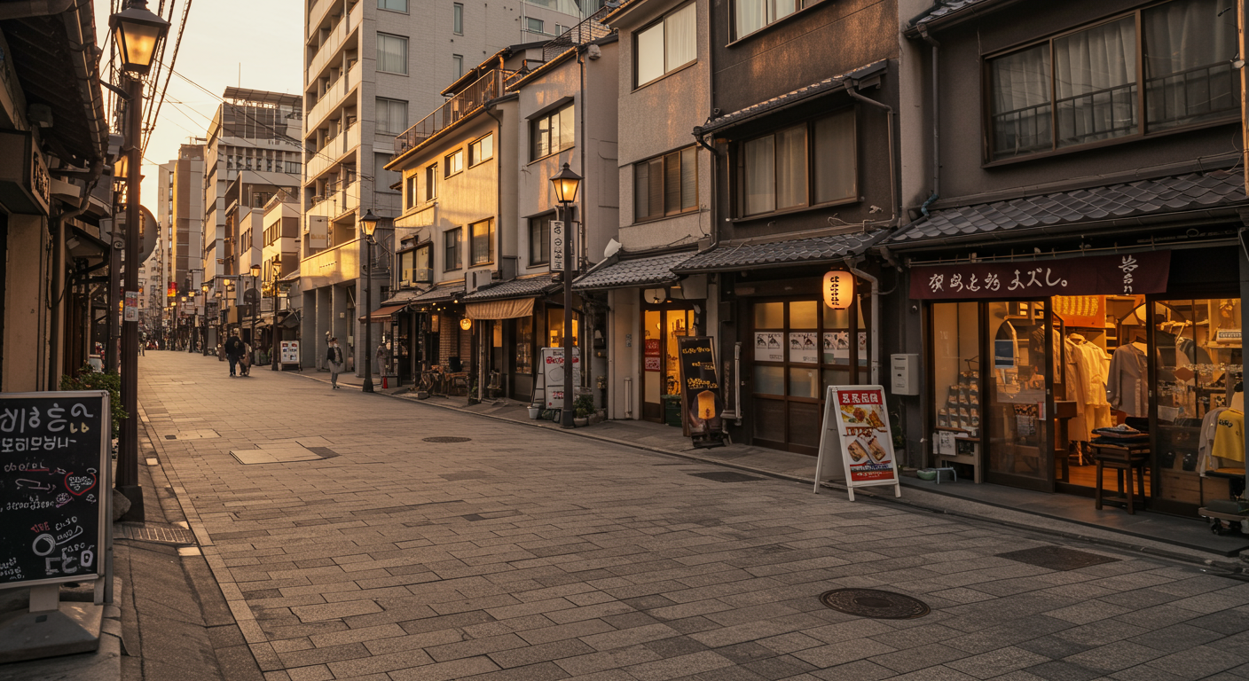 麻布十番の街並み 伝統と現代が融合した商店街