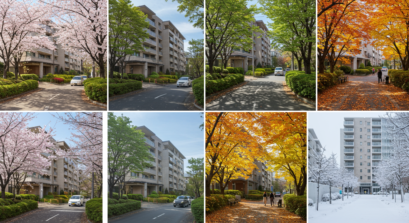 麻布十番の季節ごとの街並み 物件探しに最適な時期の風景