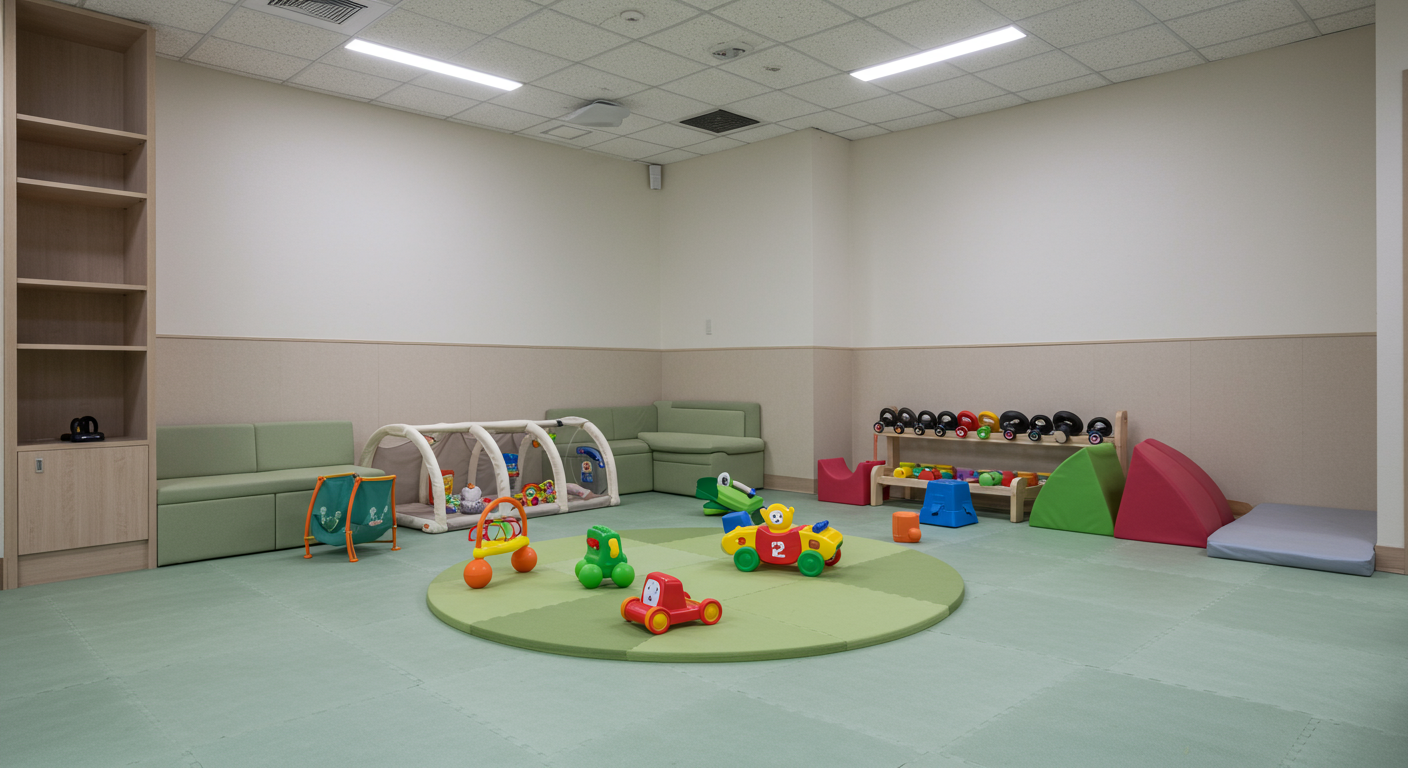 リタスタイル長崎浜町店のベビーサークル完備の様子