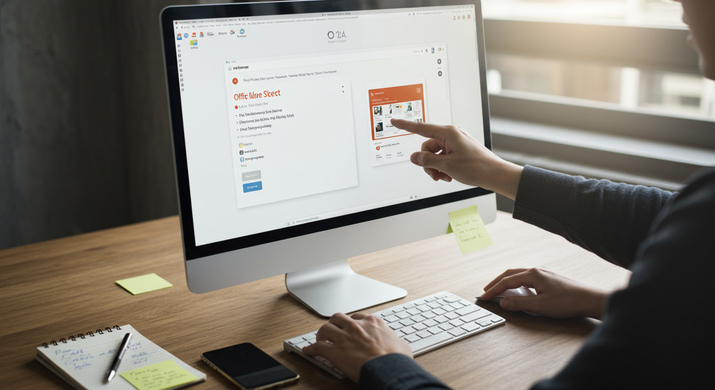 Officeソフト購入手順のイメージ