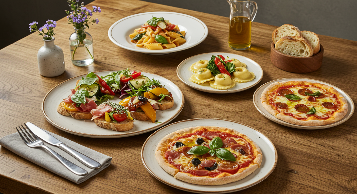 イタリアンレストランの料理