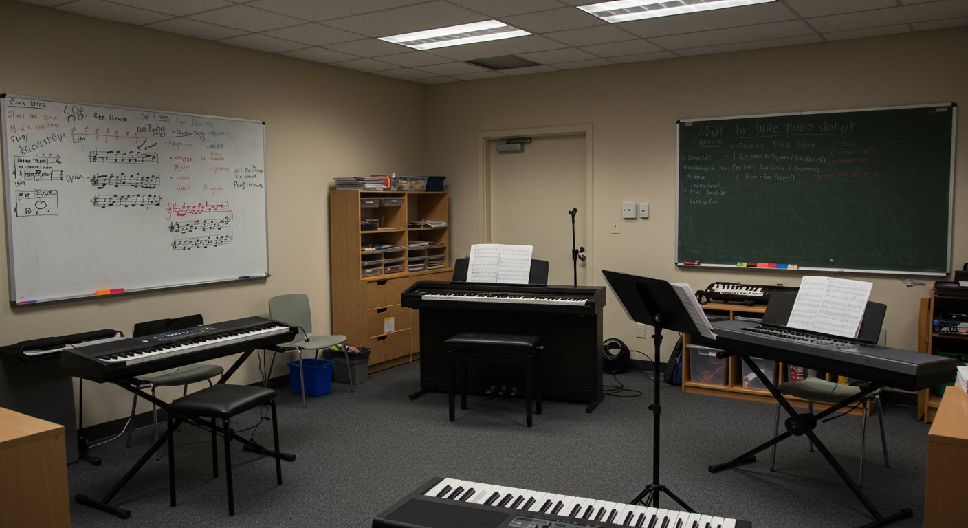 ヤマハ音楽教室の体系的なレッスン風景