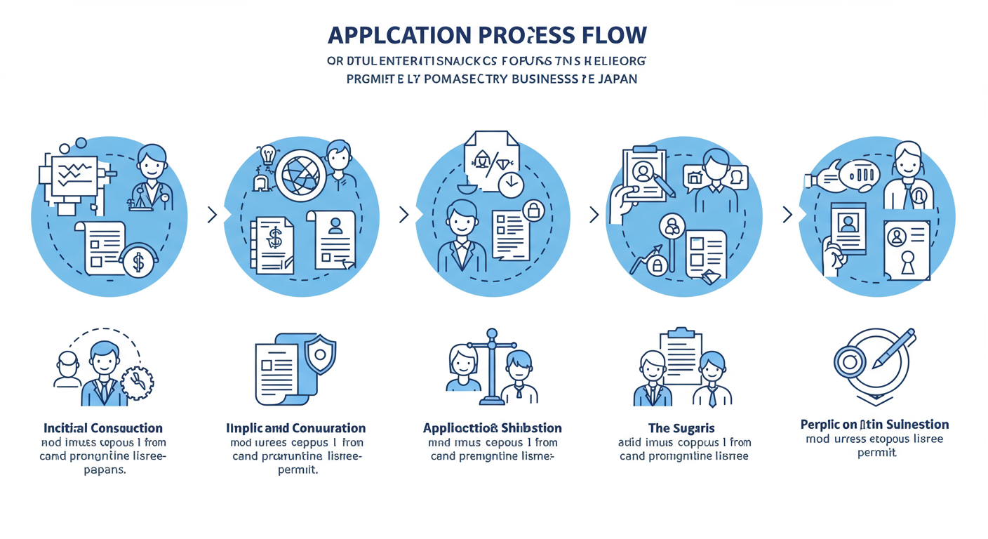 風俗営業許可申請の流れを示す図表