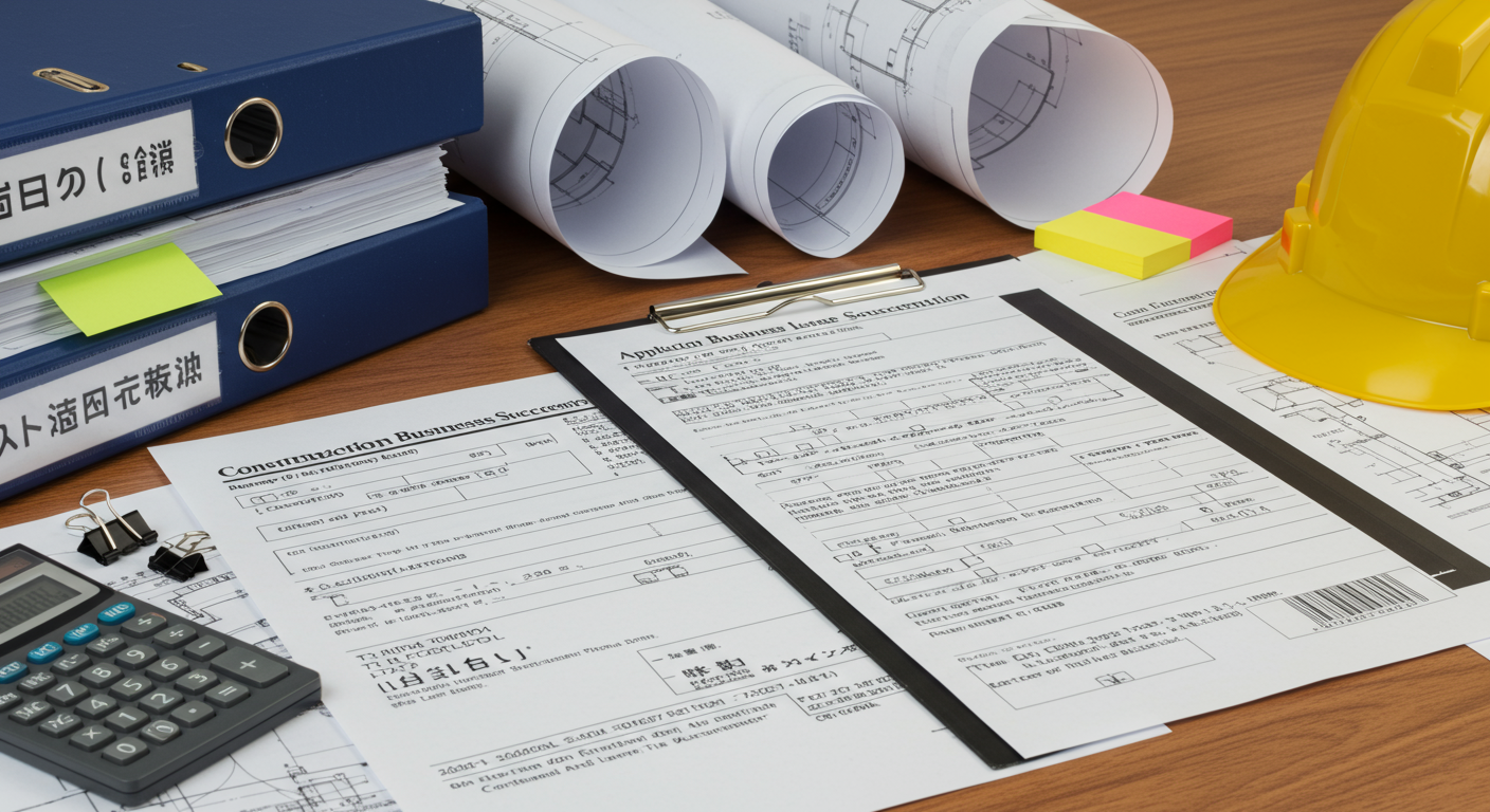 建設業許可承継手続きの書類と申請フォーム