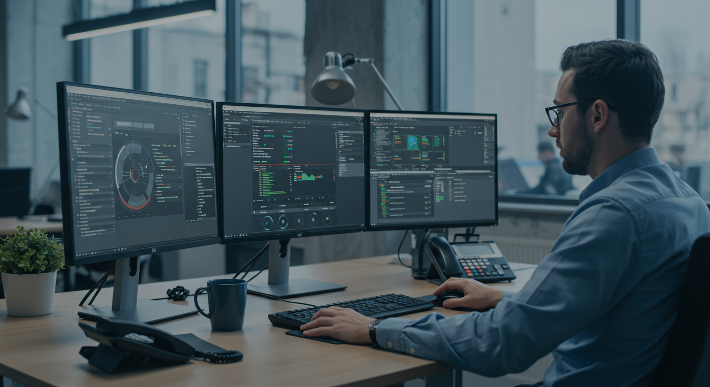 IT管理者がOfficeライセンスを管理している様子