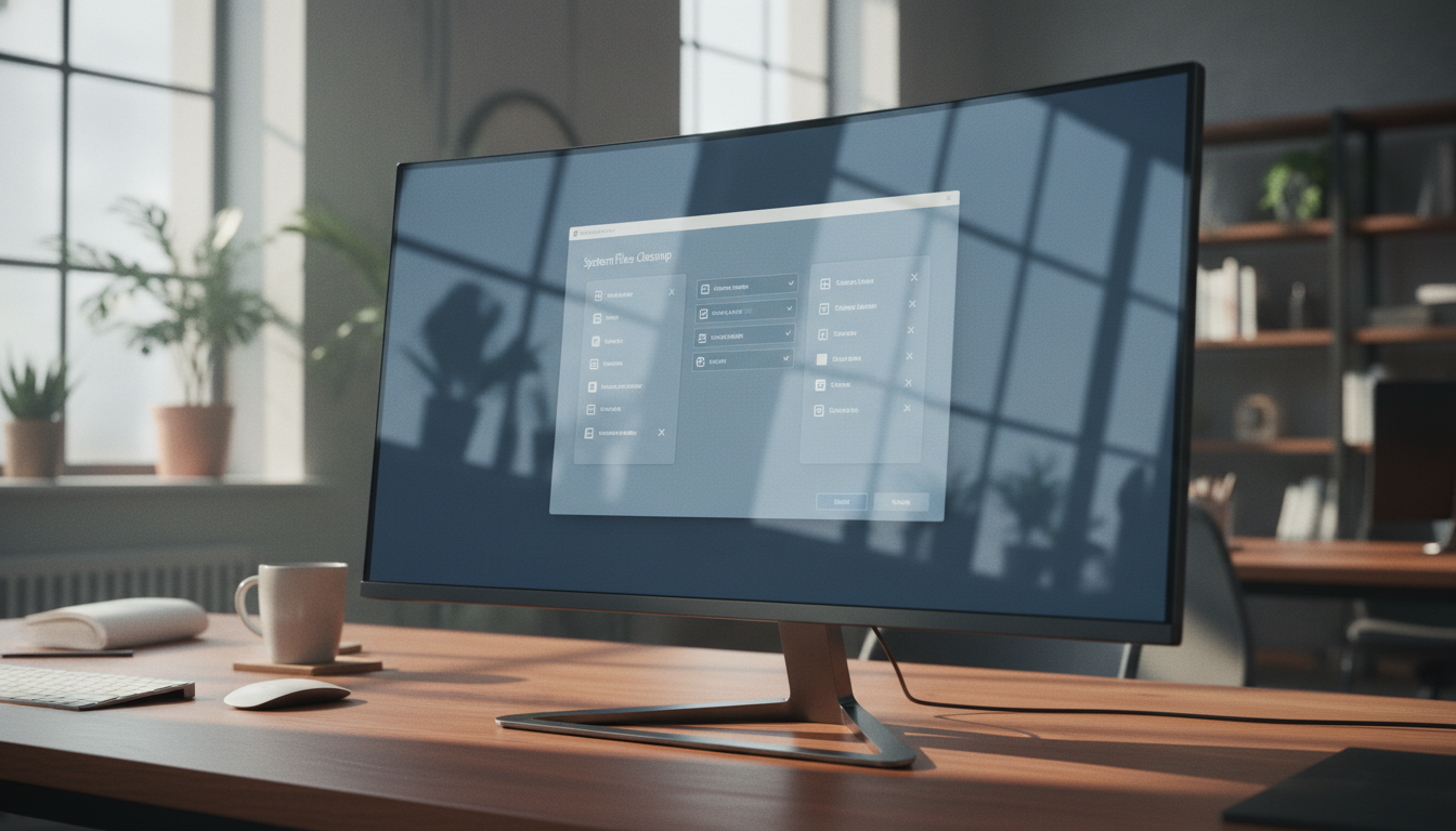 ディスククリーンアップのシステムファイル選択画面
