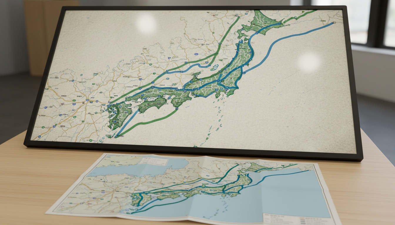 特殊車両通行許可申請のルート選定地図