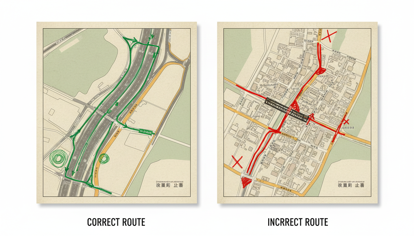 特殊車両申請ルート選定の失敗例
