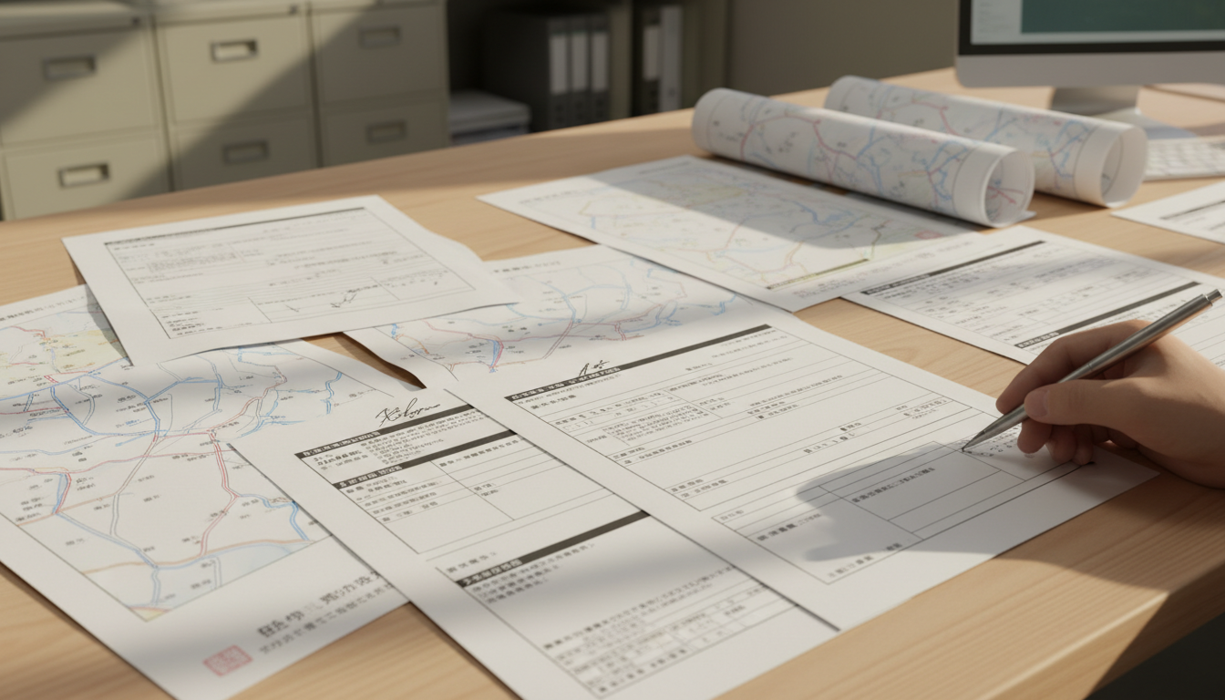 特殊車両通行許可申請に必要な書類と車両諸元の確認作業