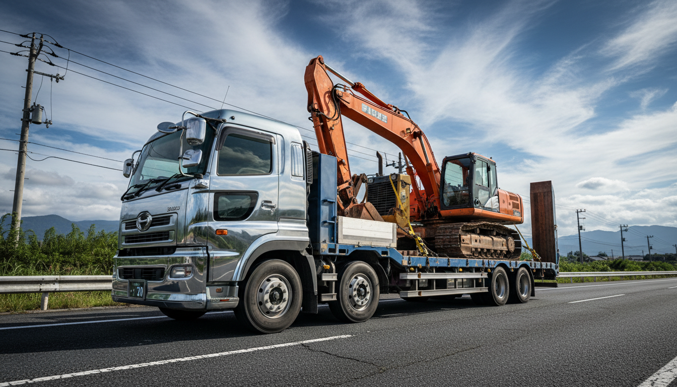 重量物を運搬する特殊車両