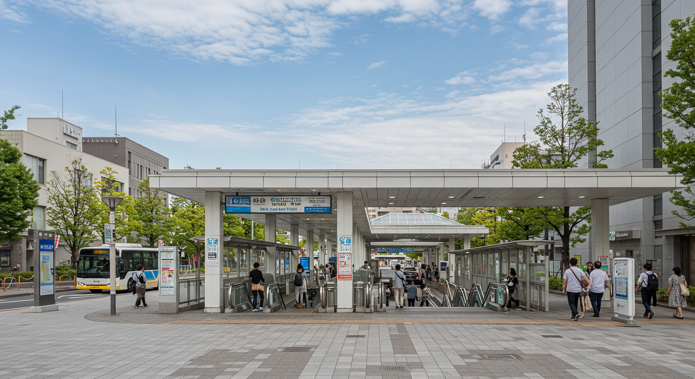 芝公園駅の駅前風景と周辺交通