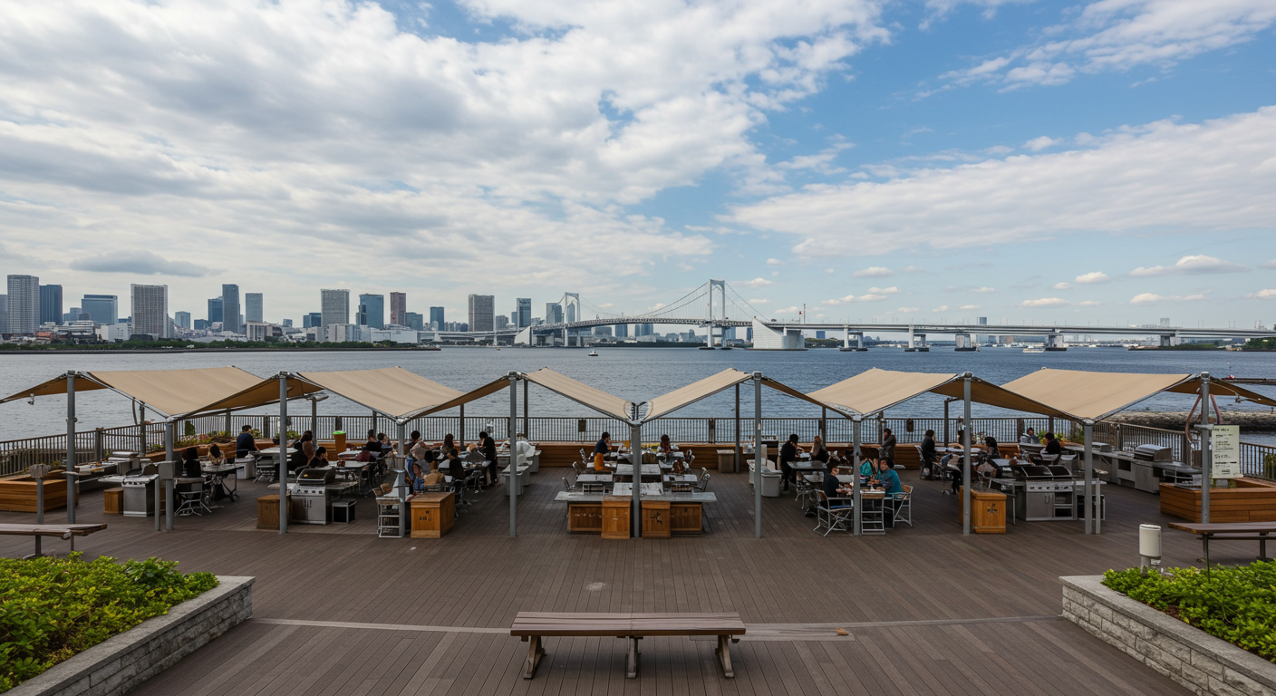 豊洲ぐるり公園BBQ広場の全景
